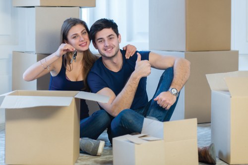 Moving team helping with a home relocation in Epsom