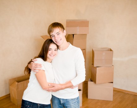 Packing and loading items into a van for an Epsom move
