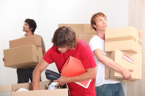 Packing and furniture moving service for a home relocation