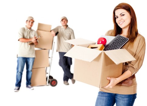 Packed boxes and household items prepared for transport