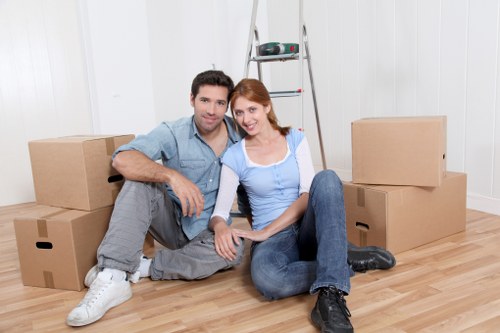 Packing and loading items for a commercial move in Epsom